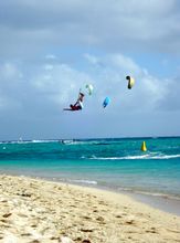 Kitesurfer in Le Morne - Straende Mauritius