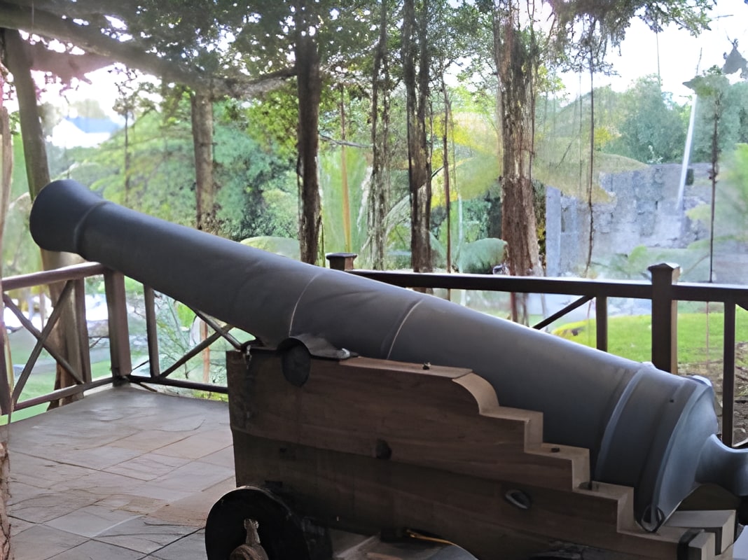 Historische Kanone an der Turtle Bay